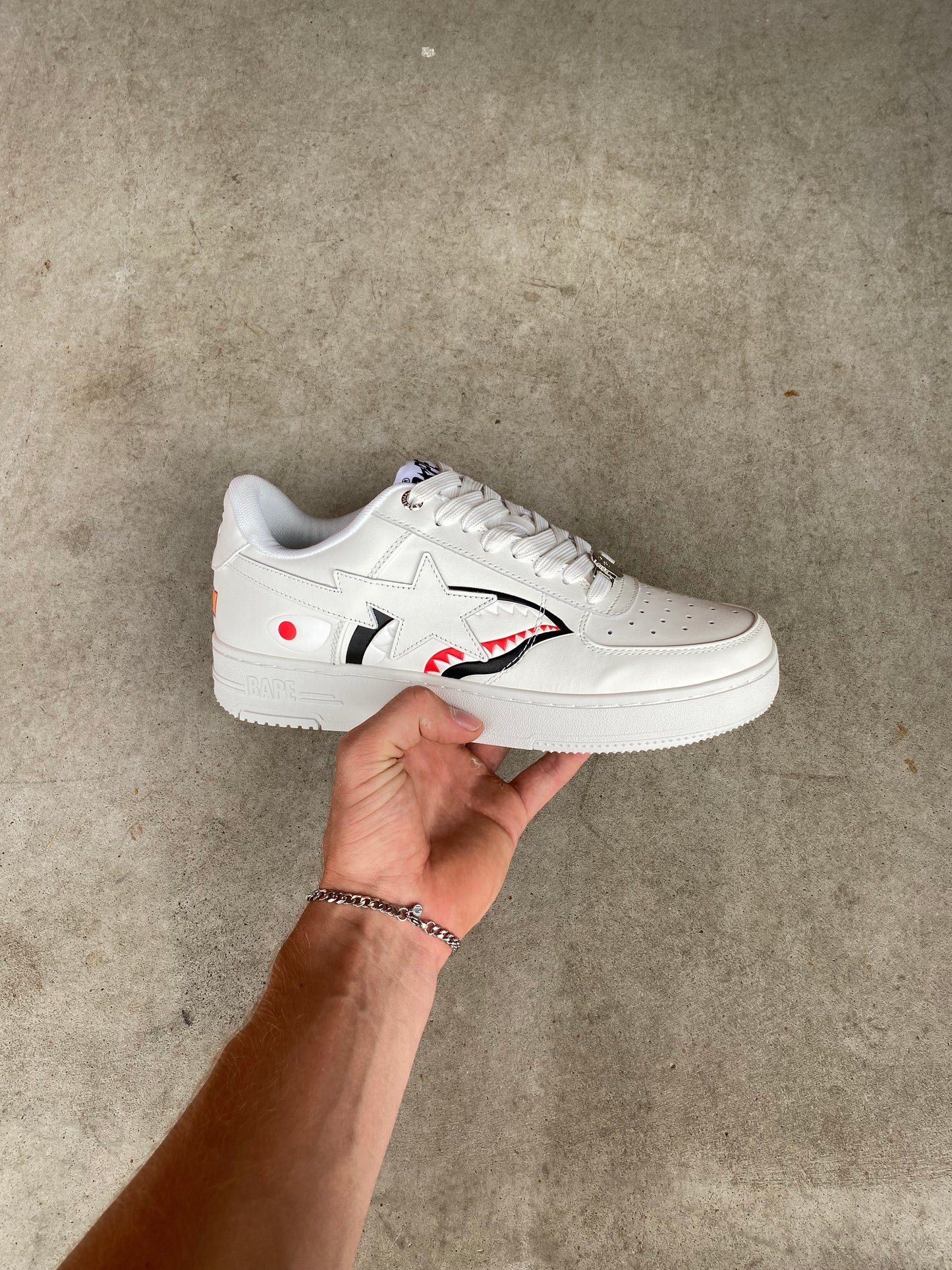 A Bathing Ape shark Bape Sta “white”