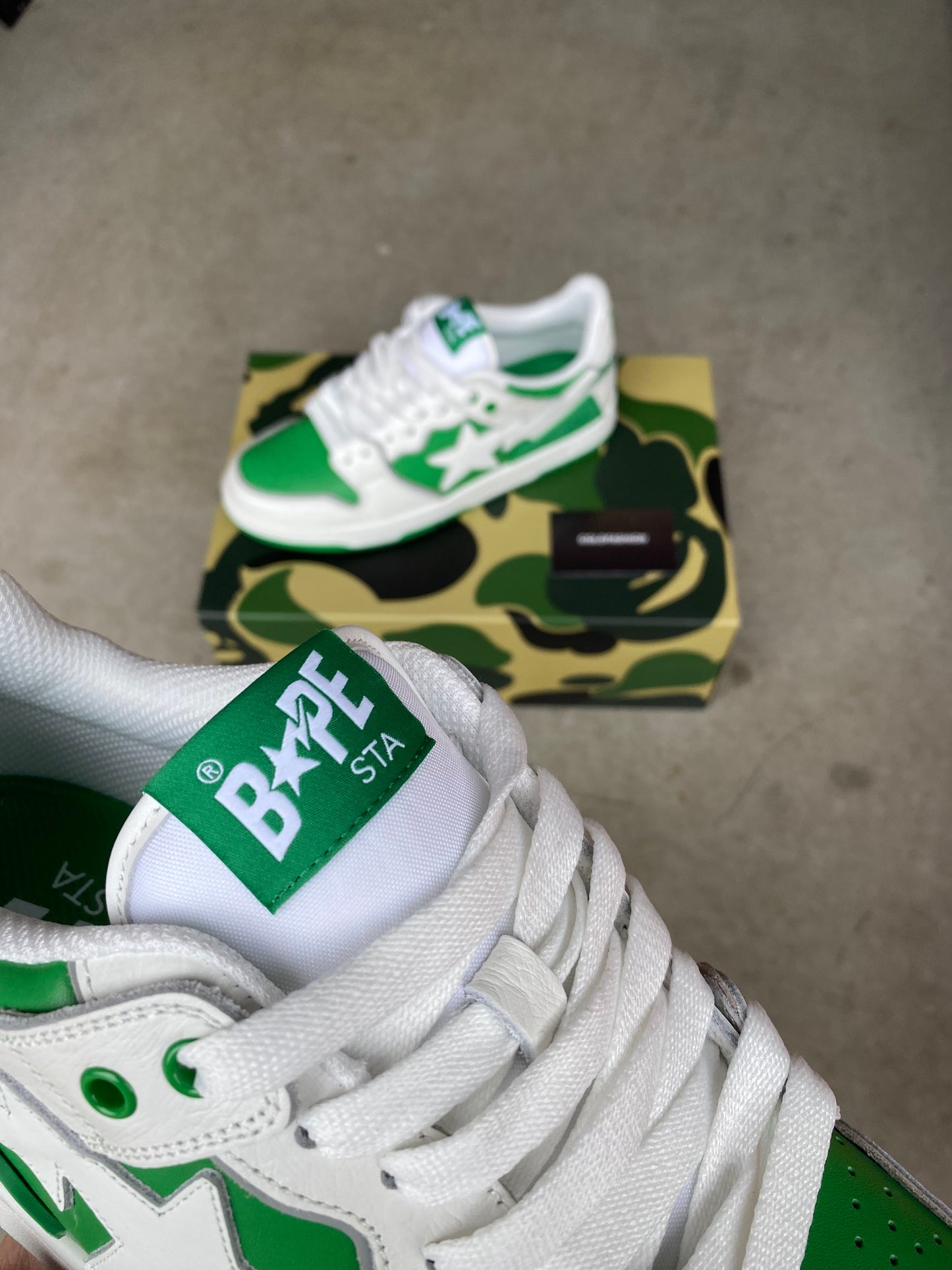 A Bathing Ape Sk8 Sta “green white”