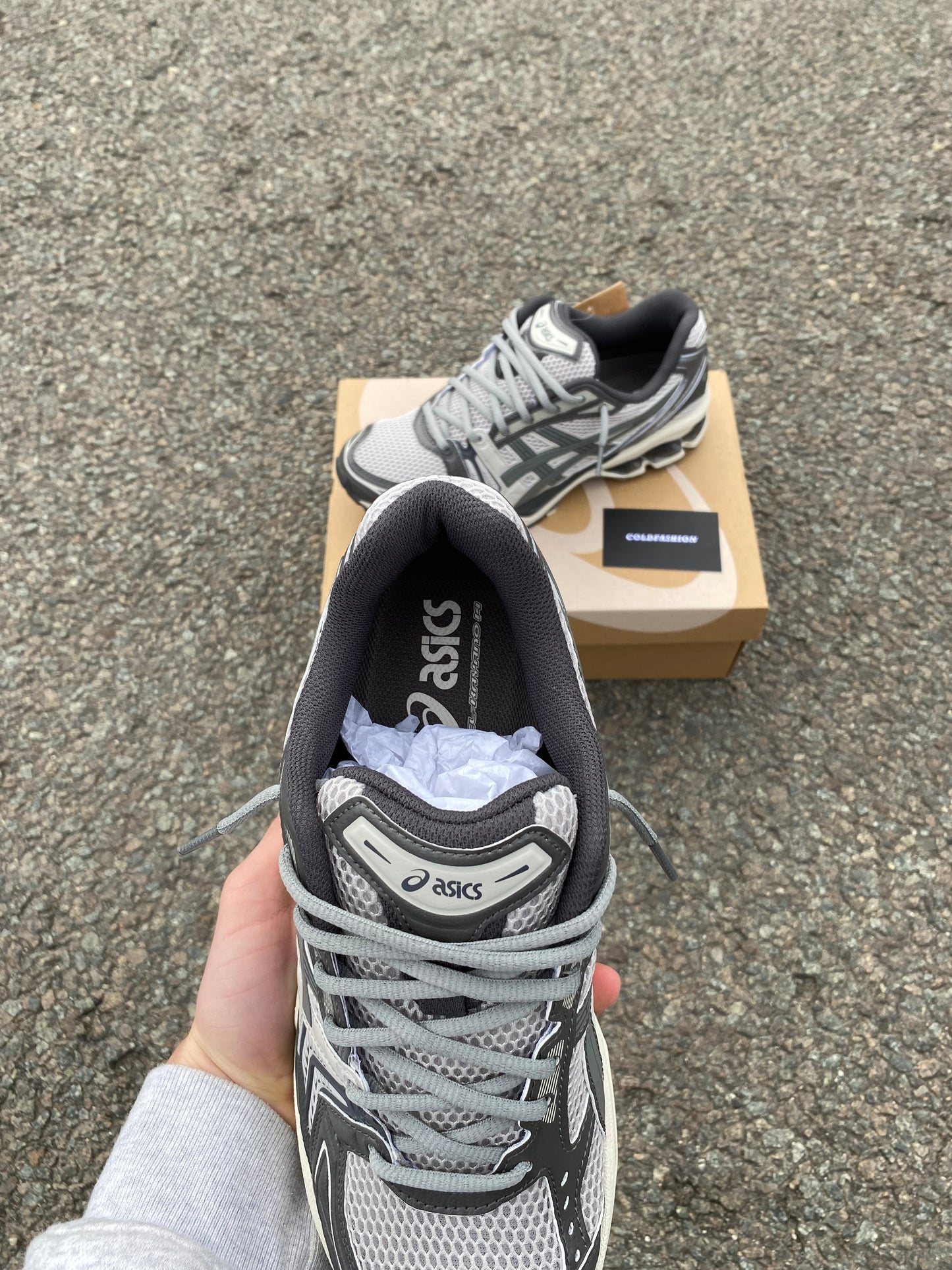 ASICS gel kayano “oyster grey”