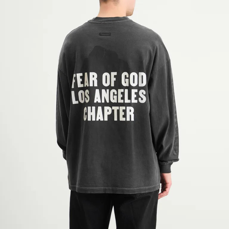 Fear Of God Relaxed Disciple Longsleeve Dark Grey Black