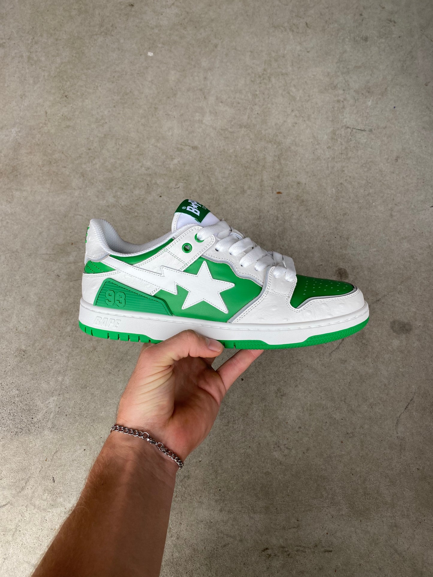 A Bathing Ape Sk8 Sta “green white”