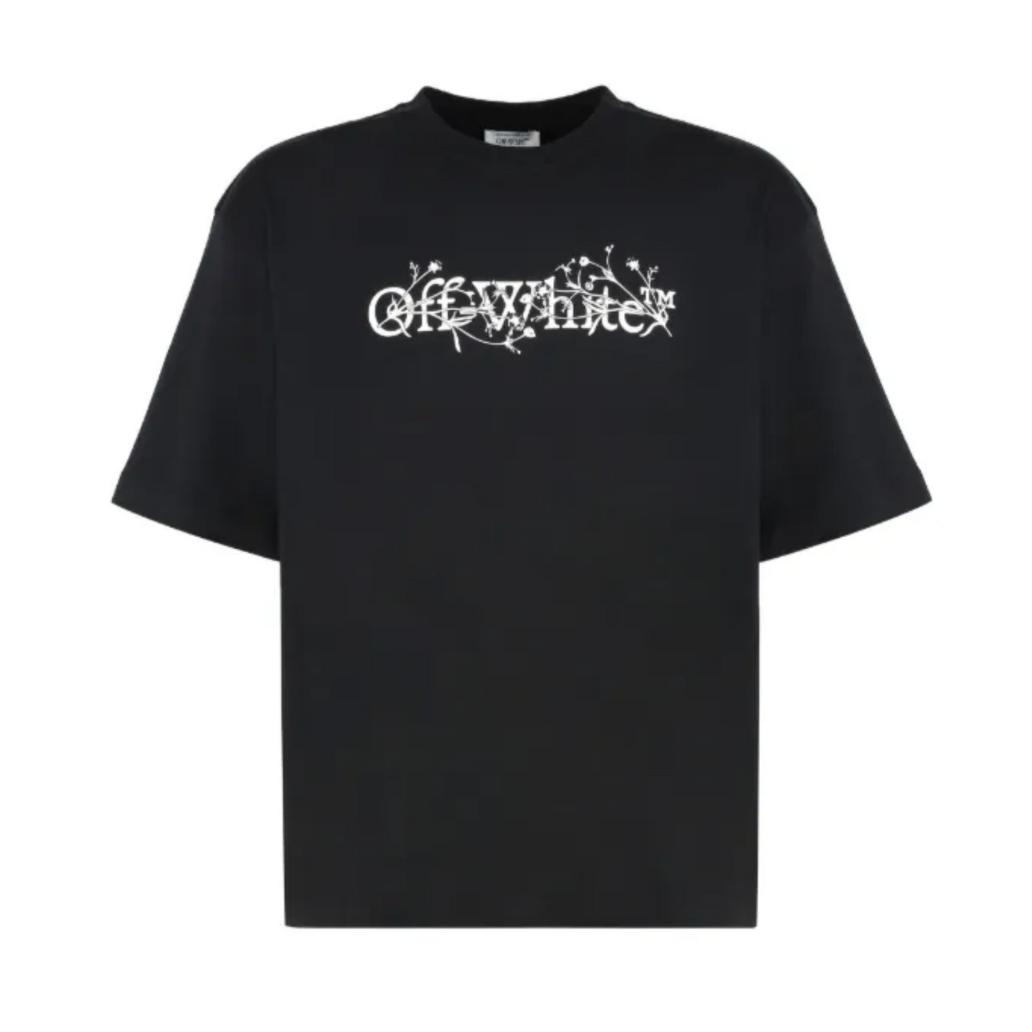 OFF-WHITE Bookish Flower Tee Black