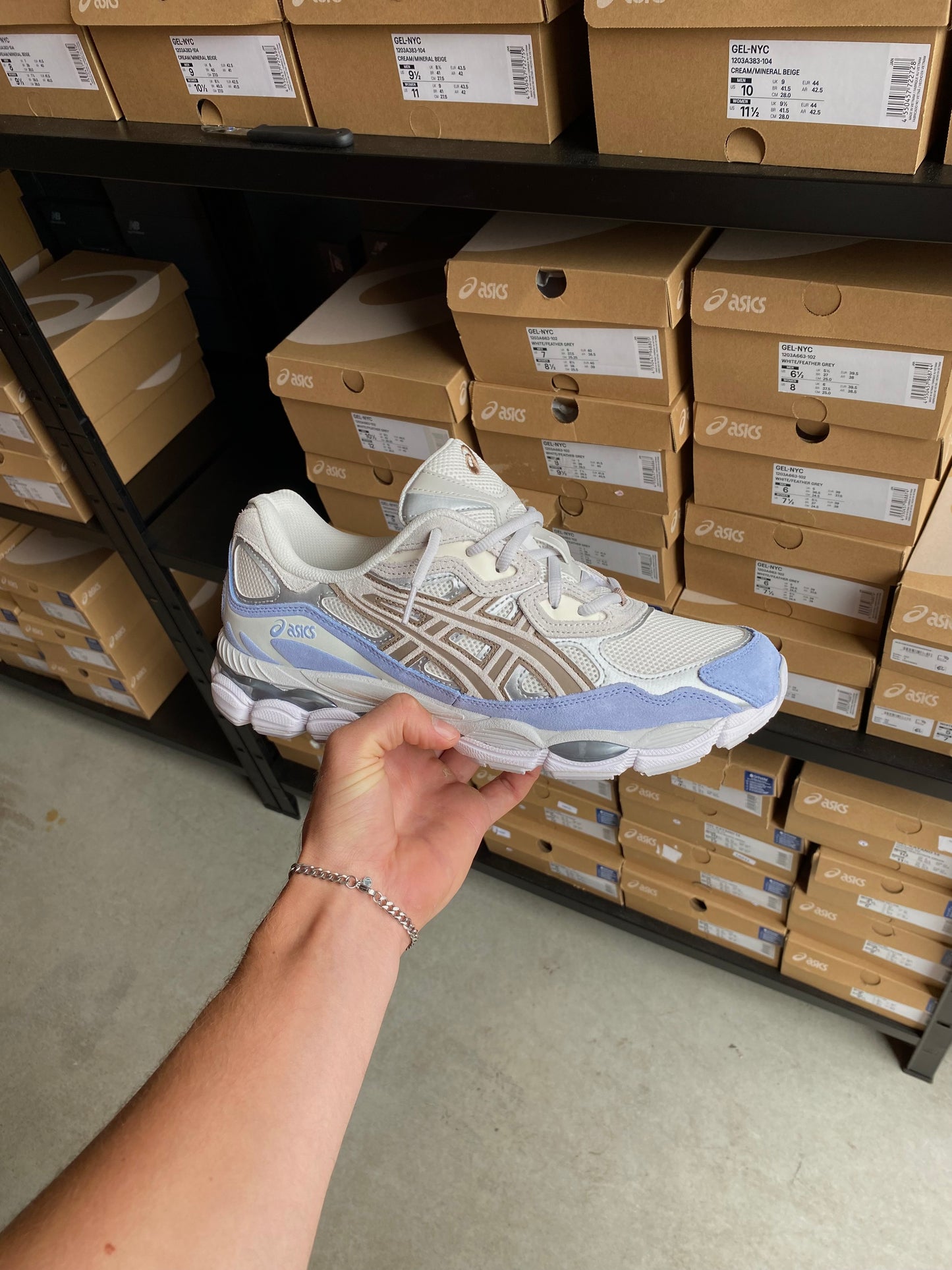 ASICS “cream cloud grey”
