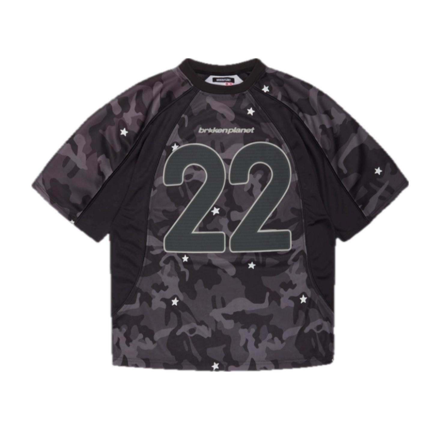 Broken Planet Star Camo Reflective Football Jersey Black