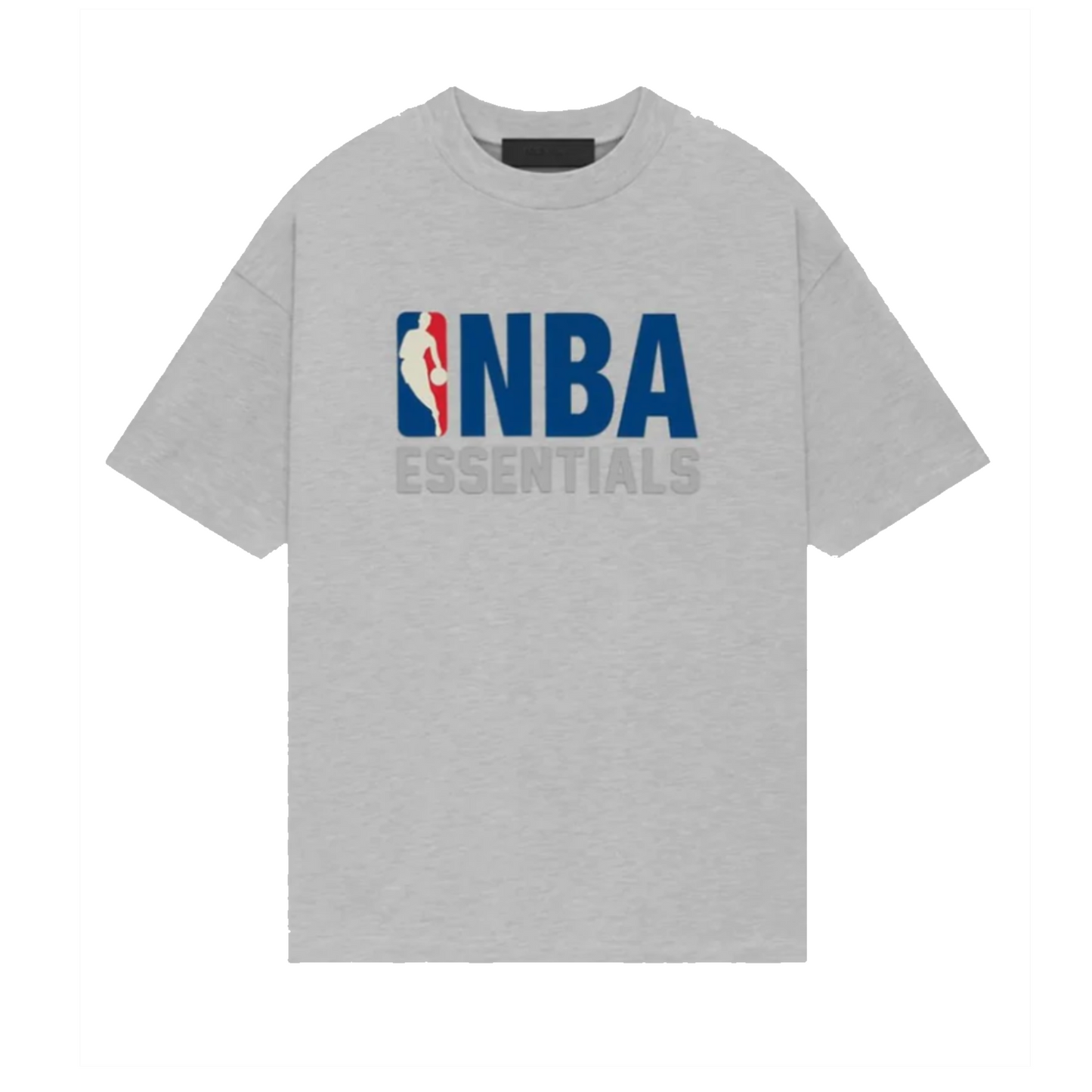 Essentials Nba Logo Tee Light Heather Grey