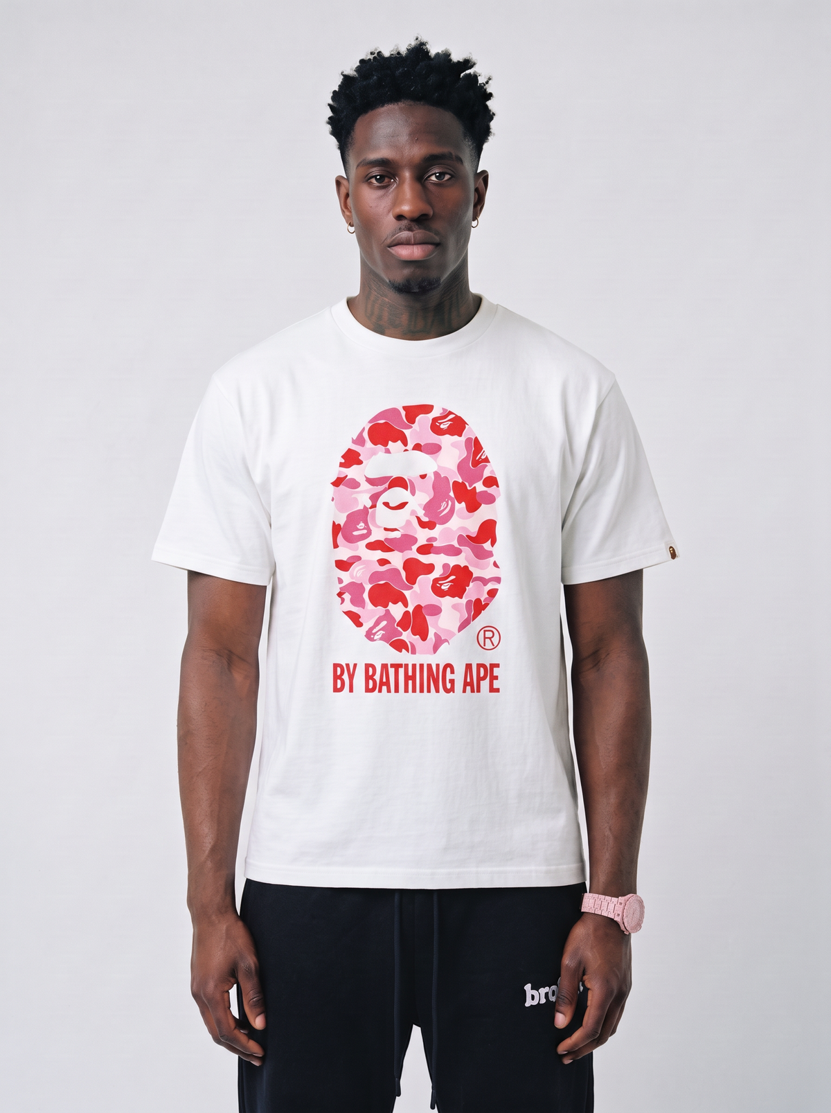 BAPE ABC Camo Tee White & Pink
