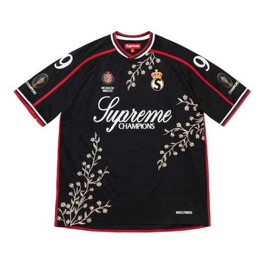 Supreme Floral Soccer Jersey Black