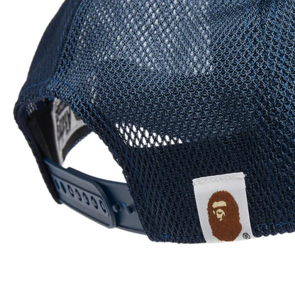 A Bathing Ape Camo NYC Logo Mesh Cap Navy