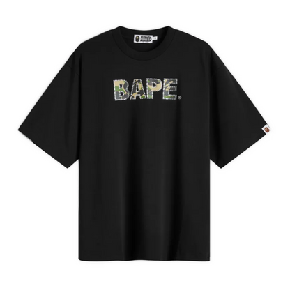 BAPE Rhinestone Logo Tee Black