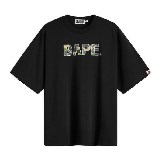 BAPE Rhinestone Logo Relaxed tee Black