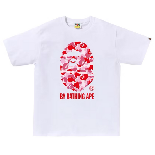 BAPE ABC Camo tee White & Pink