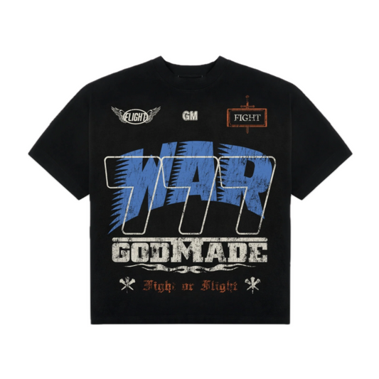 God Made War Tee Washed Black