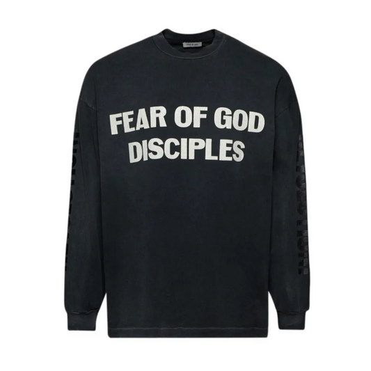 Fear Of God Relaxed Disciple Longsleeve Dark Grey Black
