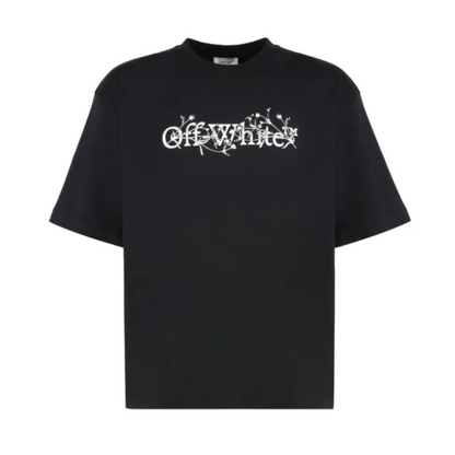 OFF-WHITE Bookish Flower Tee Black