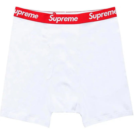 Supreme Hanes Boxer Brief White