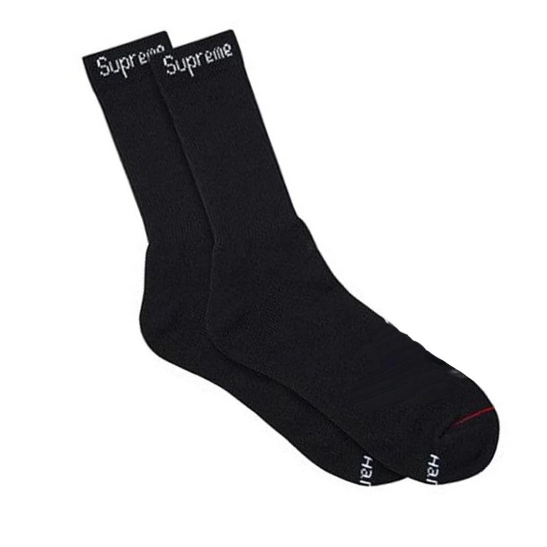Supreme Hanes Crew Socks Black