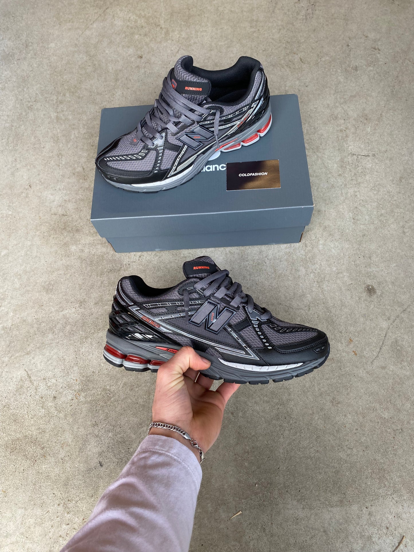 New balance “Black grey red"