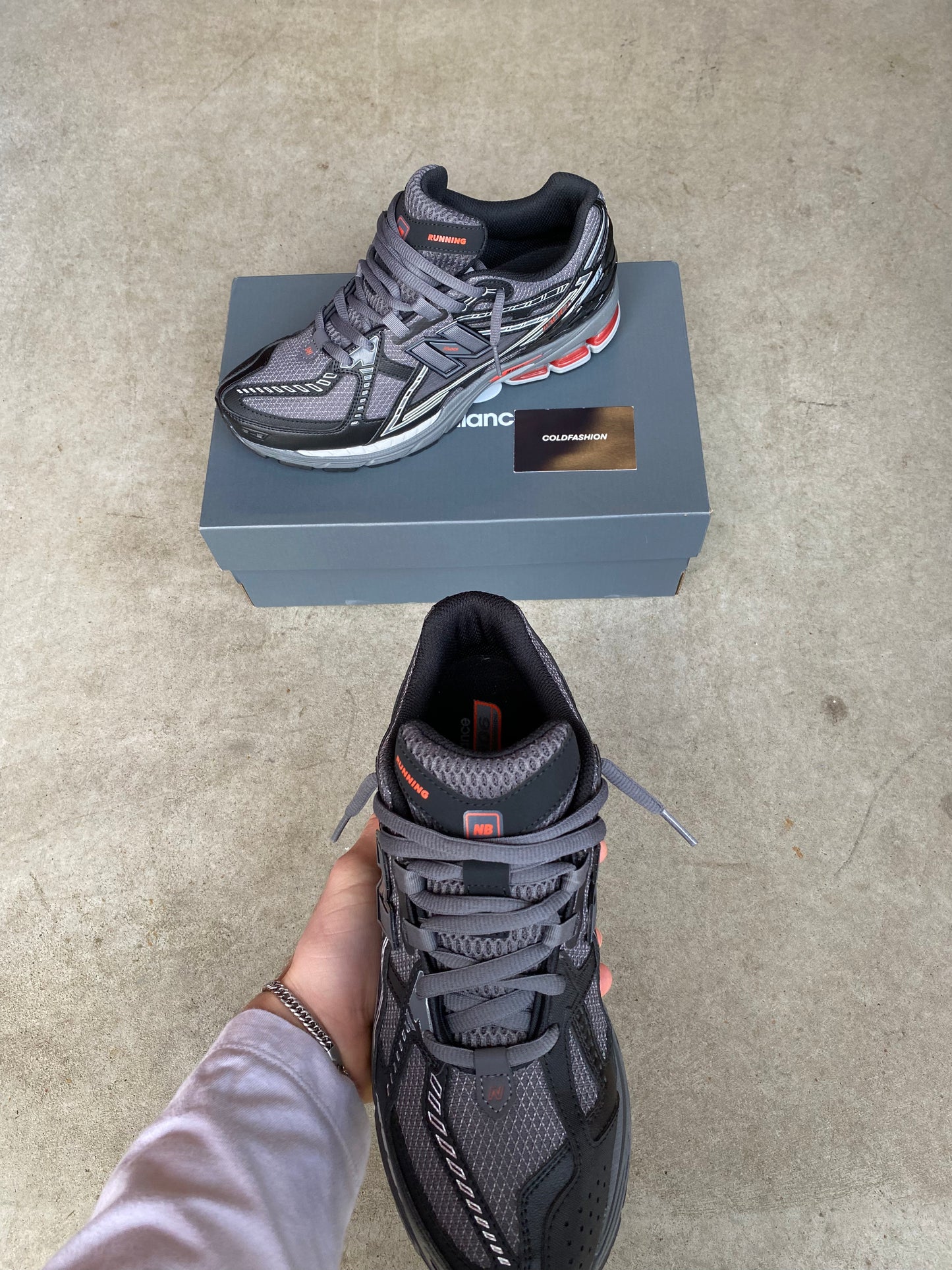 New balance “Black grey red"