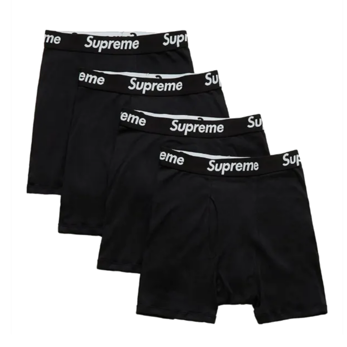 Supreme Hanes Boxer Brief Black (4 pack)