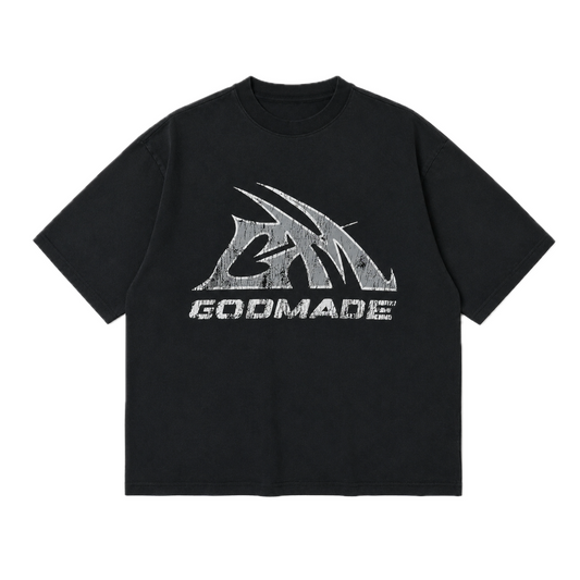 Godmade Logo T-shirt Washed Black
