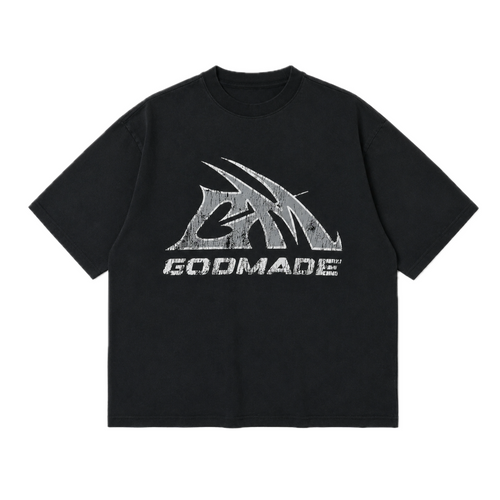 Godmade Logo T-shirt Washed Black