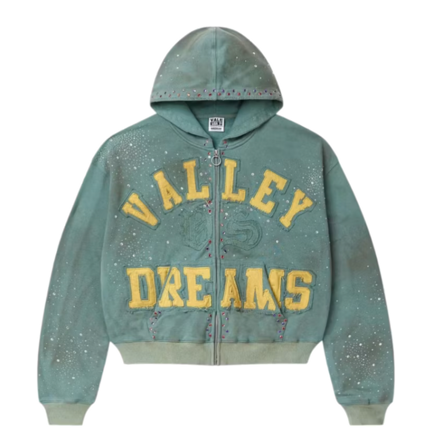 Vale Forever Bank Zip Up Hoodie Dark Mint