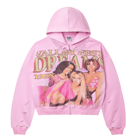 Vale Forever Dreams Zip Up Hoodie Pink