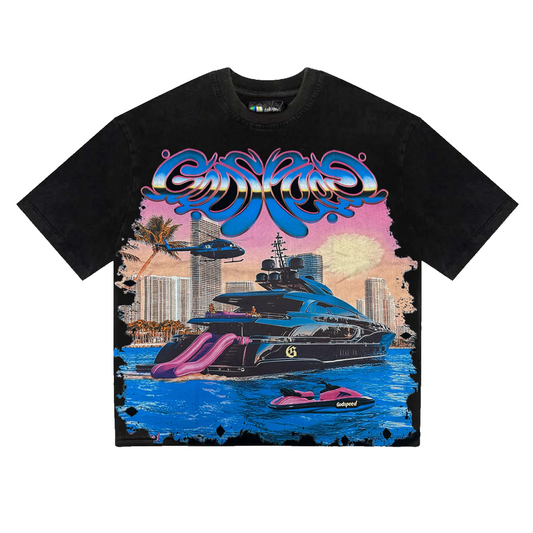 Godspeed Miami Yacht Tee Black "Miami Exclusive"