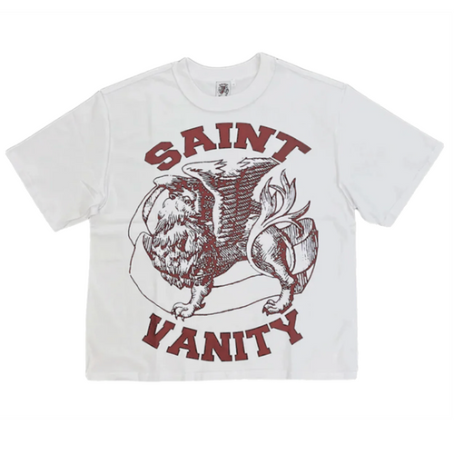 Saint Vanity Griffin Tee White/Burgundy