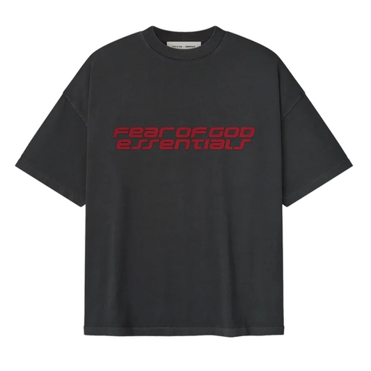 Fear Of God Essentials 90's Tee Iron Grey Red
