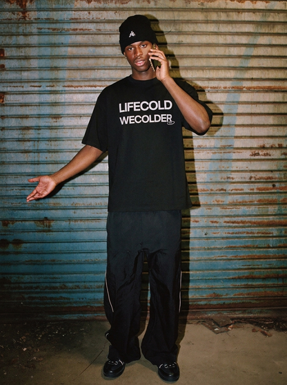 CAPSULE 002 WE COLDER TEE BLACK WHITE