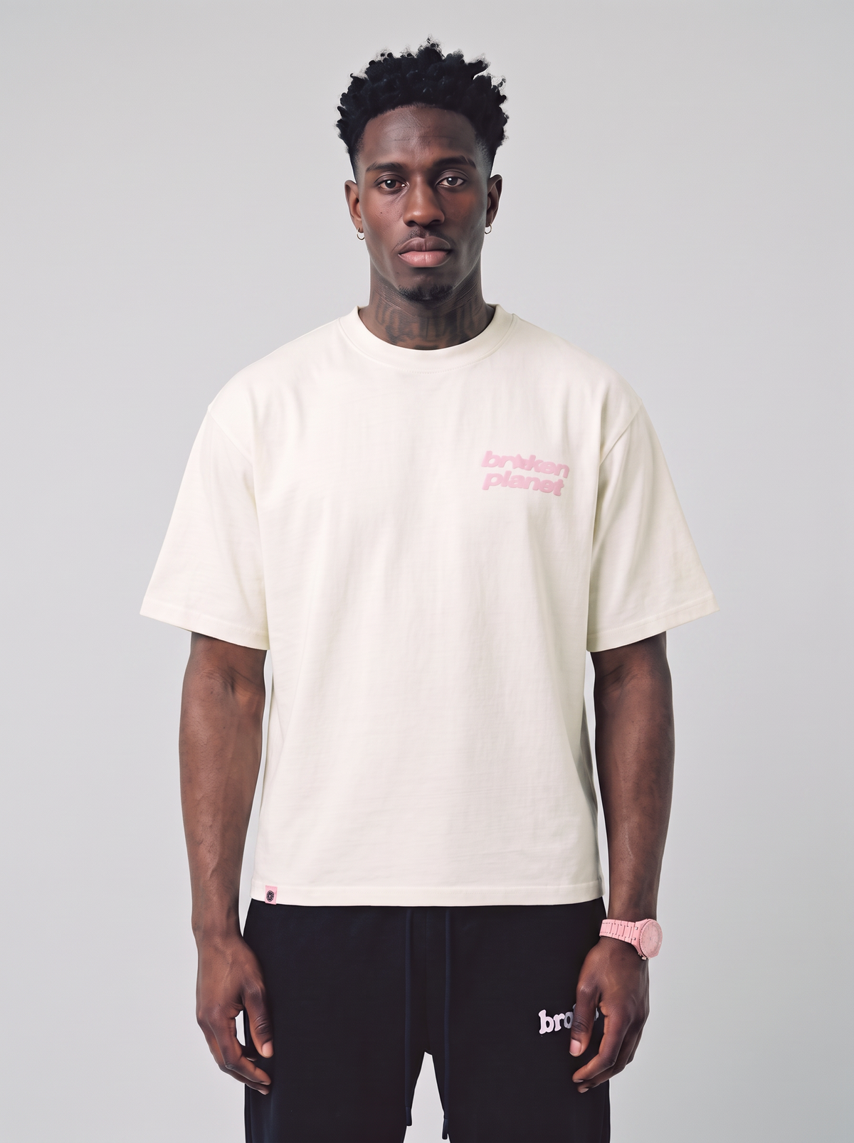 Broken Planet Star Logo T-shirt Vanilla White