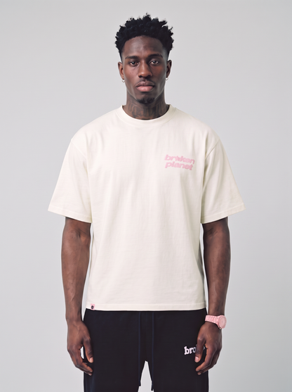Broken Planet Star Logo T-shirt Vanilla White