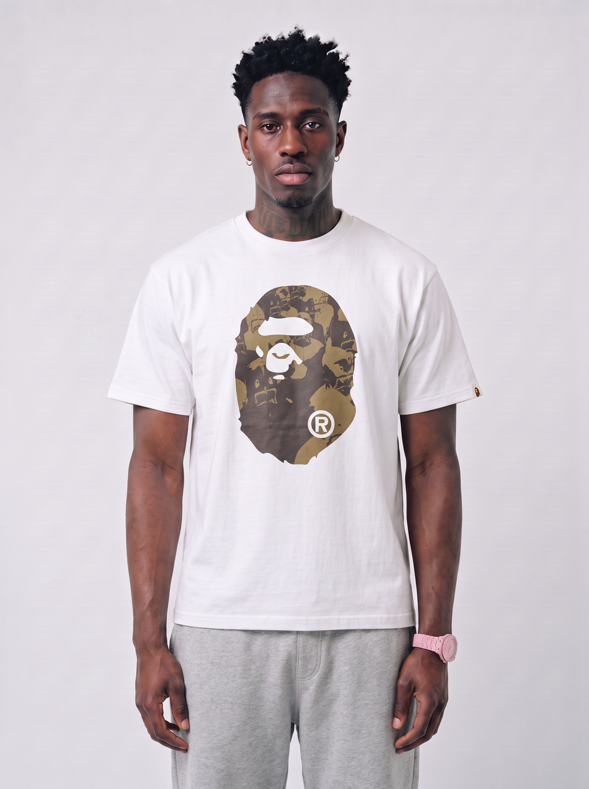 BAPE Shark College Tee White