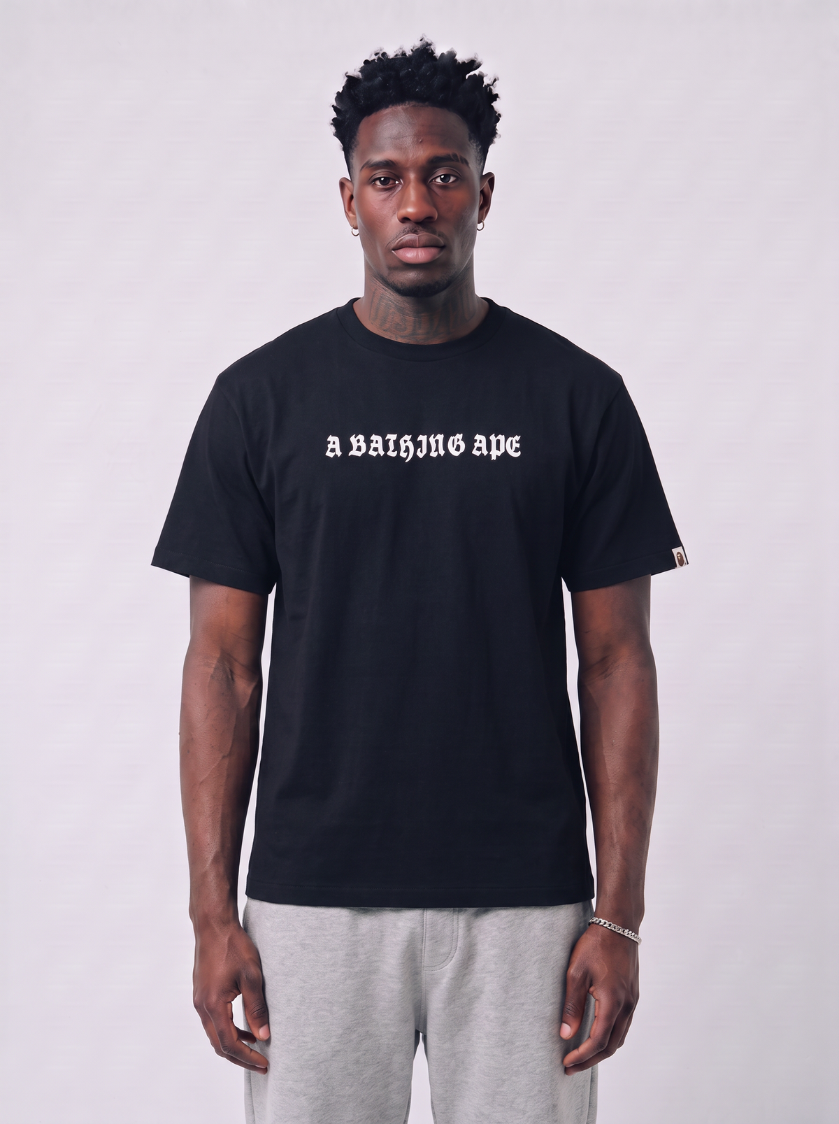 BAPE Logo Relaxed Tee Black